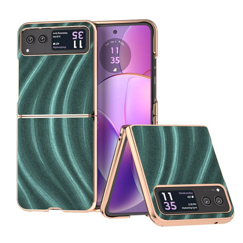 Motorola Razr 2023 Nano Electroplating Galactic Pattern Protective Phone Case - Green
