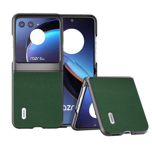 Motorola Razr+ 2023 ABEEL Black Edge Genuine Mino Phone Case - Green