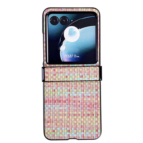 Motorola Razr+ 2023 Fantasy Weave Pattern Three-piece Set Protective Phone Case - Colors