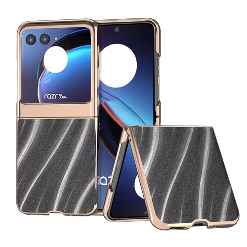 Motorola Razr+ 2023 Nano Electroplating Galactic Pattern Protective Phone Case - Grey