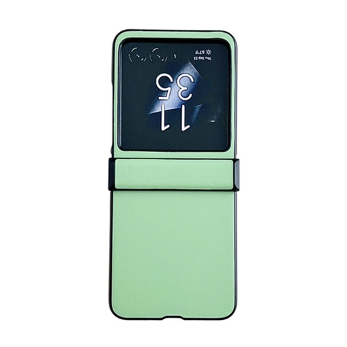 Motorola Razr+ 2023 Solid Color Leather Texture Three-stage Phone Case - Green