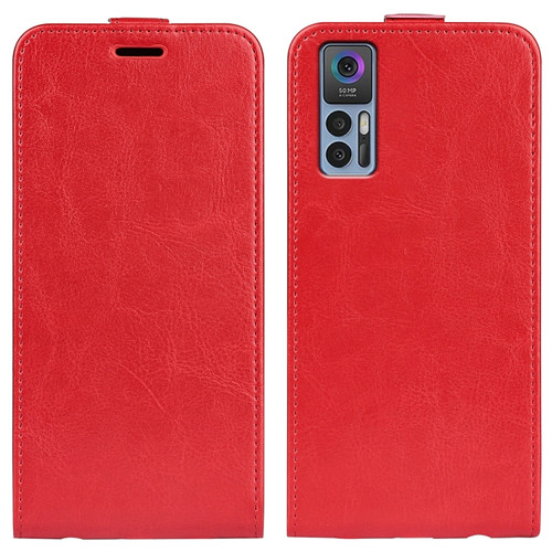 TCL 30 5G / 30+ R64 Texture Single Vertical Flip Leather Phone Case - Red
