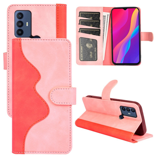 TCL 30 SE / 305 / 306 Stitching Horizontal Flip Leather Phone Case  - Pink