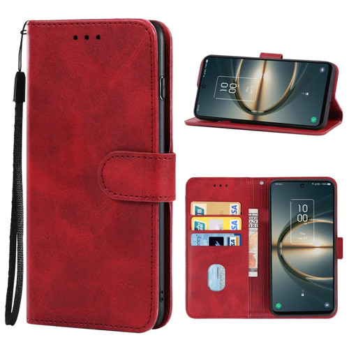 TCL 30 V 5G T781S Leather Phone Case - Red