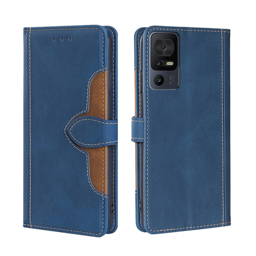 TCL 40 SE Skin Feel Magnetic Buckle Leather Phone Case - Blue