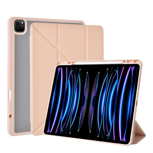 iPad 10th 10.9 2022 WiWU PU + TPU Smart Tablet Case with Pen Slot - Pink