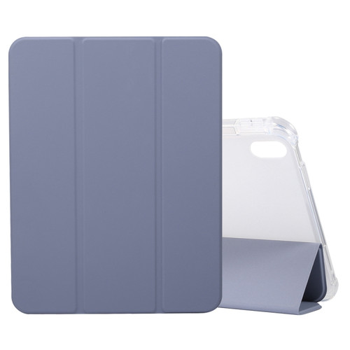 iPad 10th Gen 10.9 2022 3-folding Electric Pressed Skin Texture Leather Tablet Case - Baby Blue