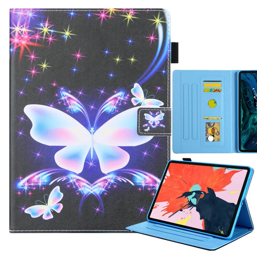 iPad 10th Gen 10.9 2022 Colored Drawing Leather Smart Tablet Case - Big Color Butterfly