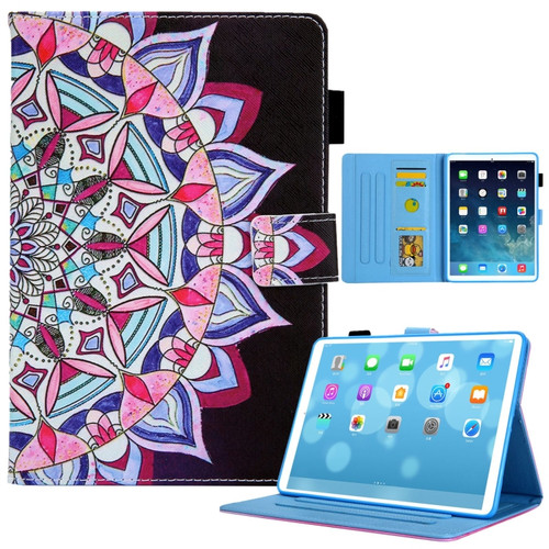 iPad 10th Gen 10.9 2022 Colored Drawing Leather Smart Tablet Case - National Flower