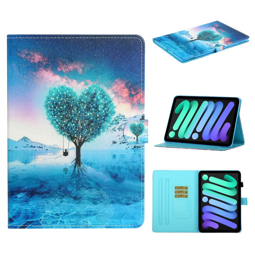 iPad 10th Gen 10.9 2022 Colored Drawing Pattern Flip Leather Smart Tablet Case - Tree