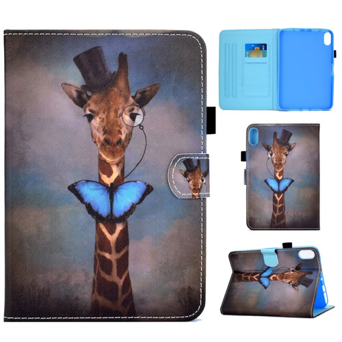 iPad 10th Gen 10.9 2022 Colored Drawing Stitching Smart Leather Tablet Case - Deer