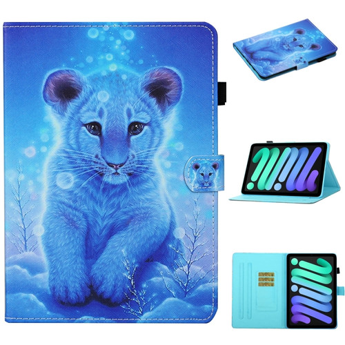 iPad 10th Gen 10.9 2022 Coloured Drawing Stitching Smart Leather Tablet Case - Little Tiger
