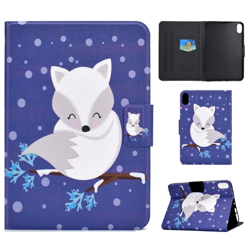 iPad 10th Gen 10.9 2022 Electric Pressed Colored Drawing Smart Leather Tablet Case - Arctic Fox