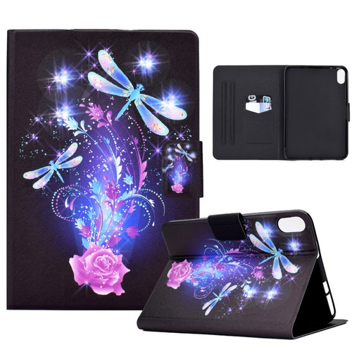 iPad 10th Gen 10.9 2022 Electric Pressed Colored Drawing Smart Leather Tablet Case - Butterfly