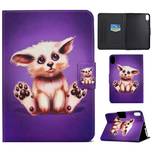 iPad 10th Gen 10.9 2022 Electric Pressed Colored Drawing Smart Leather Tablet Case - Golden Fox