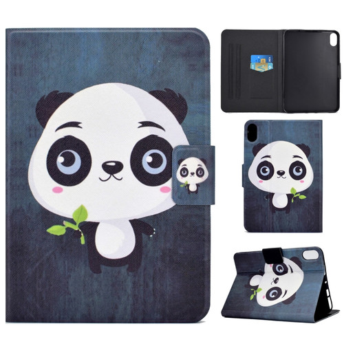 iPad 10th Gen 10.9 2022 Electric Pressed Colored Drawing Smart Leather Tablet Case - Panda