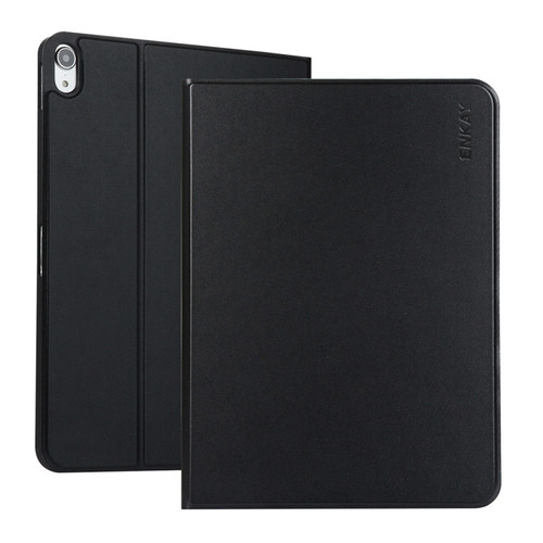 iPad 10th Gen 10.9 2022 ENKAY PC Back Cover Smart Leather Tablet Case with Pen Slot & Holder - Black