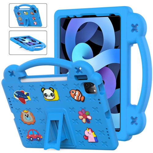 iPad 10th Gen 10.9 2022 Handle Kickstand Children EVA Shockproof Tablet Case - Sky Blue