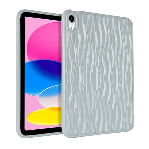 iPad 10th Gen 10.9 2022 Jelly Color Water Ripple TPU Tablet Case - Grey