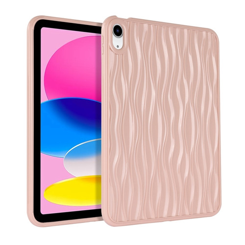 iPad 10th Gen 10.9 2022 Jelly Color Water Ripple TPU Tablet Case - Pink