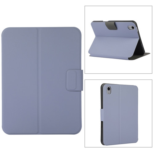 iPad 10th Gen 10.9 2022 Magnetic Buckle Leather Tablet Case - Lavender Gray