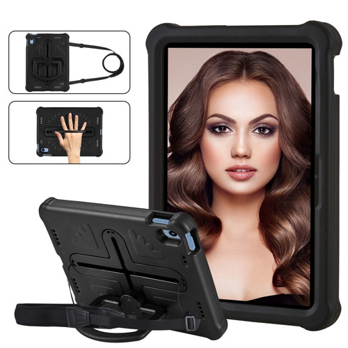 iPad 10th Gen 10.9 2022 Shield 360 Rotation Handle EVA Shockproof PC Tablet Case - Black