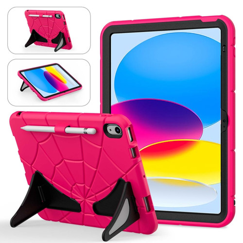iPad 10th Gen 10.9 2022 Silicone + PC Shockproof Protective Tablet Case  - Black Pink