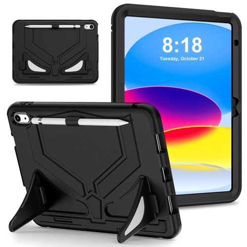 iPad 10th Gen 10.9 2022 Silicone + PC Shockproof Protective Tablet Case - Black