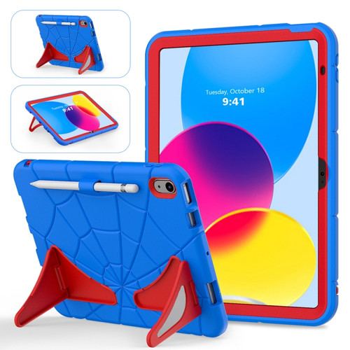 iPad 10th Gen 10.9 2022 Silicone + PC Shockproof Protective Tablet Case - Blue+Red