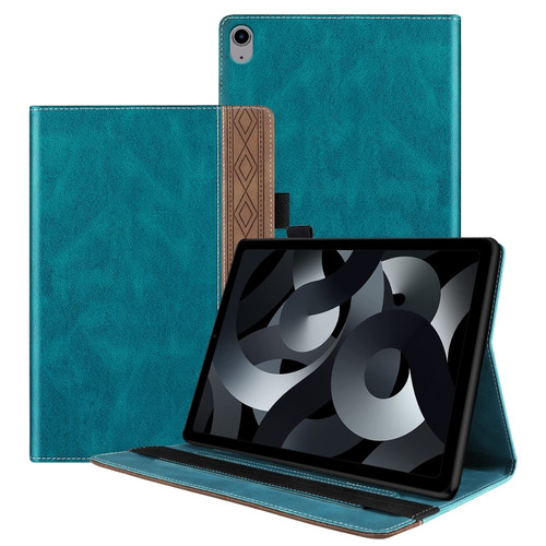 iPad 10th Gen 10.9 2022 Splicing Series Tablet PC Leather Case - Dark Green