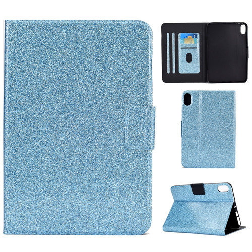 iPad 10th Gen 10.9 2022 Varnish Glitter Powder Smart Leather Tablet Case - Blue