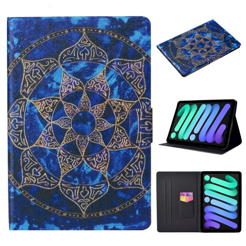 iPad 10th Gen 10.9 2022 Voltage Texture Color Painting Leather Tablet Case - Blue Mandala