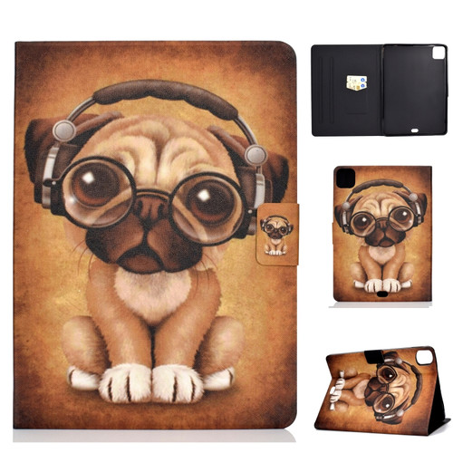 iPad Air 2022 / 2020 10.9 Electric Pressed Colored Drawing Horizontal Flip Leather Case with Holder & Card Slots & Sleep / Wake-up function - Shar Pei