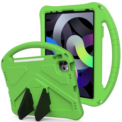 iPad Air 2022 / 2020 10.9 EVA Flat Anti Falling Protective Case Shell with Holder - Green