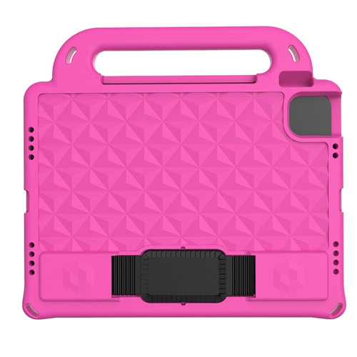 iPad Air 4 10.9 2020 Diamond Series EVA Anti-Fall Shockproof Sleeve Protective Shell Case with Holder & Strap - Rose Red