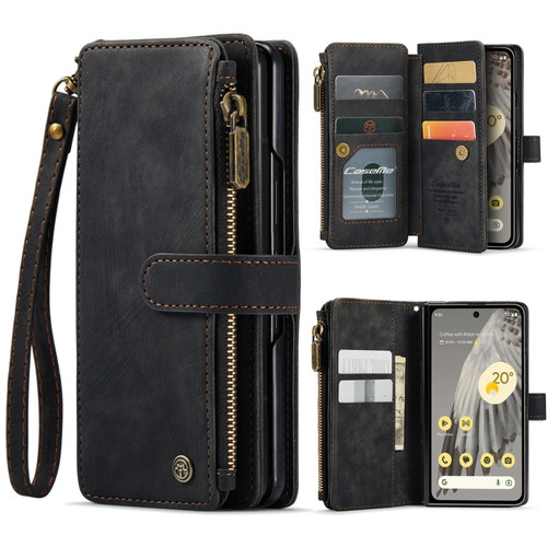 Google Pixel Fold CaseMe C30 Multifunctional Leather Phone Case - Black