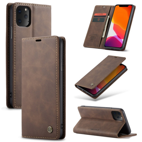 CaseMe-013 Multifunctional Horizontal Flip Leather Case with Card Slot & Holder & Wallet iPhone 11 Pro - coffee
