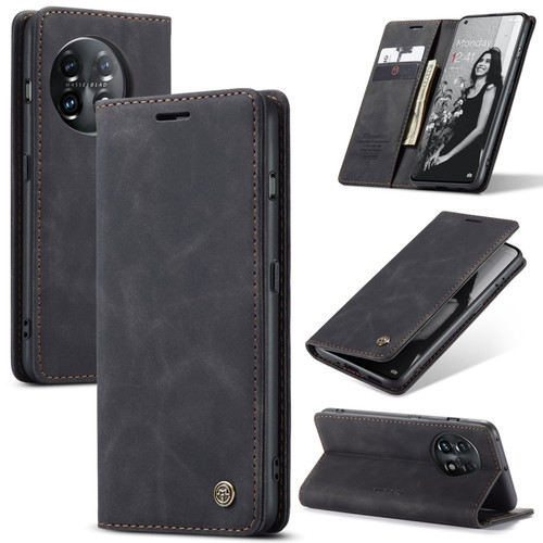 OnePlus 11 CaseMe 013 Multifunctional Horizontal Flip Leather Phone Case - Black