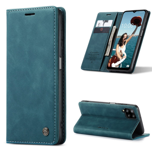 Samsung Galaxy A12 CaseMe 013 Multifunctional Horizontal Flip Leather Case with Holder & Card Slot & Wallet - Blue