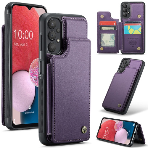 Samsung Galaxy A13 4G CaseMe C22 Card Slots Holder RFID Anti-theft Phone Case - Purple