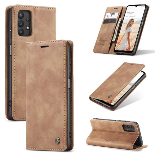 Samsung Galaxy A32 5G CaseMe 013 Multifunctional Horizontal Flip Leather Case with Holder & Card Slot & Wallet - Brown