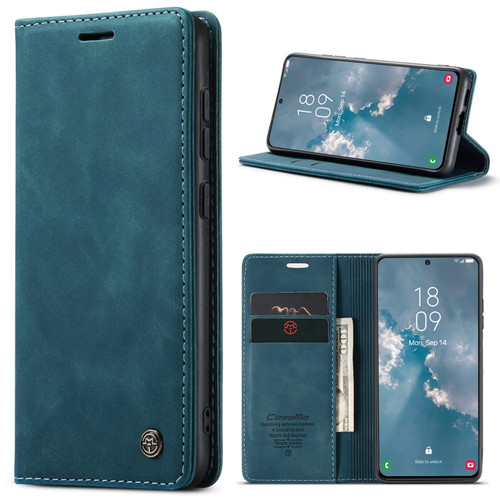 Samsung Galaxy S23 5G CaseMe 013 Multifunctional Horizontal Flip Leather Phone Case - Blue