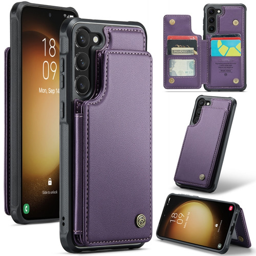 Samsung Galaxy S23+ 5G CaseMe C22 Card Slots Holder RFID Anti-theft Phone Case - Purple