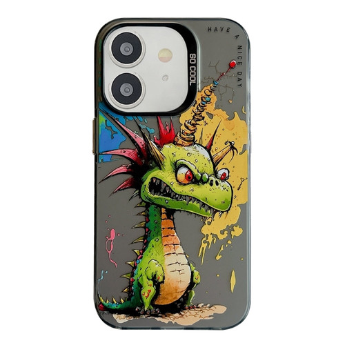 iPhone 11 Animal Pattern Oil Painting Series PC + TPU Phone Case - Dragon