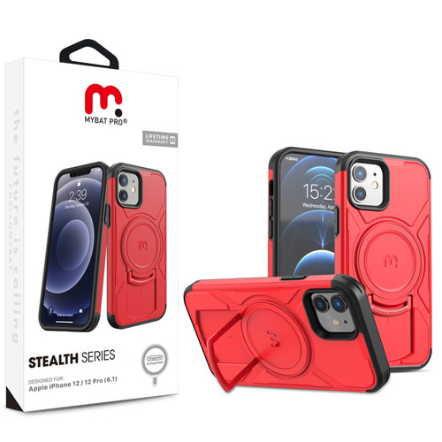 MyBat Pro Stealth Series Case for Apple iPhone 12 Pro / 12 - Red / Black