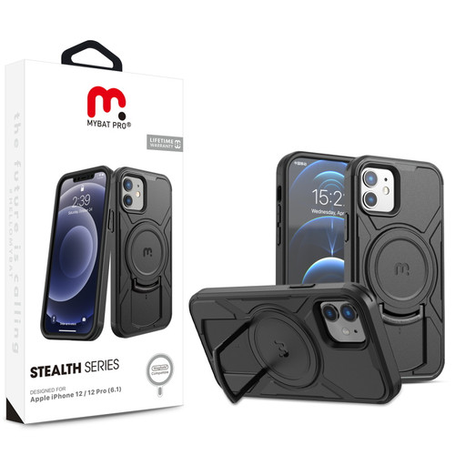 MyBat Pro Stealth Series Case for Apple iPhone 12 Pro / 12 - Black / Black