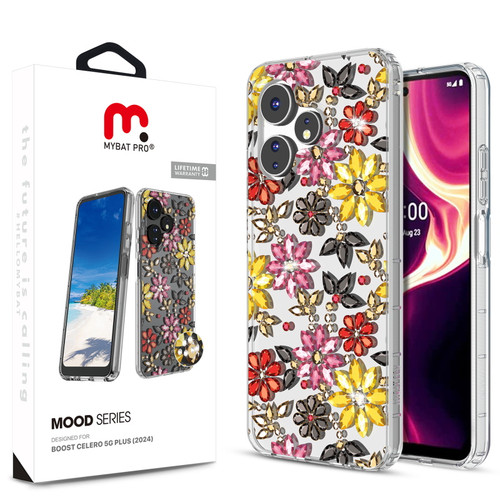 MyBat Pro Mood Series Case (with Diamonds) for Boost Celero 5G Plus (2024) - Bedazzle