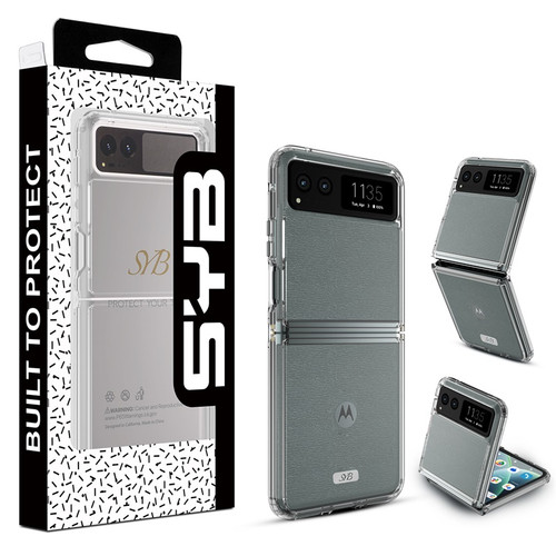 SYB Sturdy Gummy Cover for Motorola razr (2023) - Highly Transparent Clear / Transparent Clear