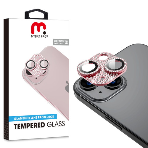 MyBat Pro Tempered Glass GlamShot Lens Protector for Apple iPhone 15 / 15 Plus - Pink