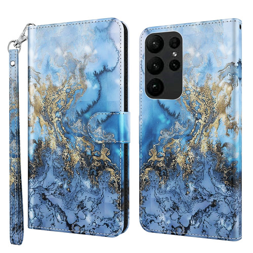 Samsung Galaxy S24 Ultra 5G 3D Painting Pattern Flip Leather Phone Case - Milky Way